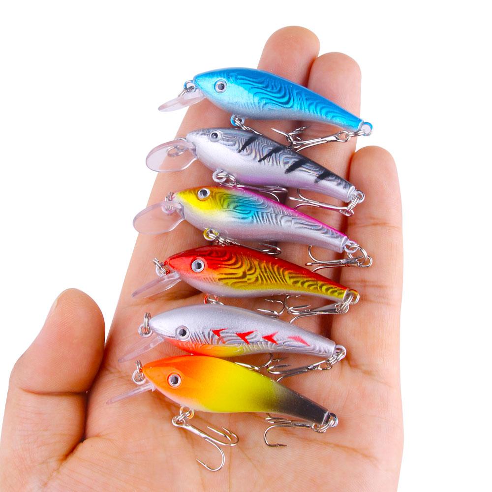 Swim Fish Fishing Lure 6.2cm 4.5g Artificial Hard Crank Bait Topwater Wobbler Japan Mini Fishing Crankbait Lure