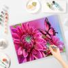 Frame Paint By Numbers For Adults Kits Flowers And Butterfly Acrylic Paint Wall Art Picture For Home Decors 40x50cm