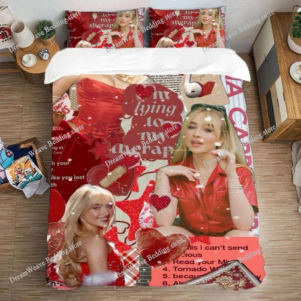 Multiple Sizes Duvet Cover Sabrina Carpenter Comforter Sets Quilt Cover Bedding Duvets Covers for Fans Gifts Cute Decoration741