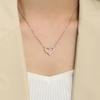 Hollow full diamond love peach heart versatile simple necklace female niche high sense collarbone