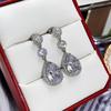 CAOSHI Delicate Temperament Drop Earrings for Women Exquisite Female Brilliant Zirconia Elegant Lady Wedding Party Accessories