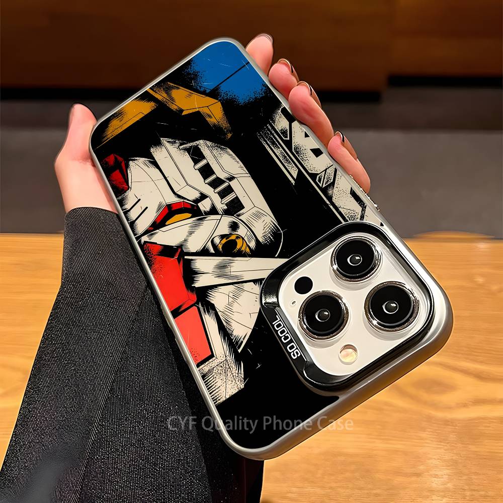 Anime G-GundamS Phone Case For Apple 11 12 13 14 15 16Pro Max Plus Protect Plating Phone Cover