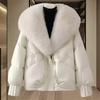 Fashion Winter Jacket Women Korean Big Fur Collar Thick Down Cotton Jacket Parkas Female Short Coat Slim Warm Outerwear