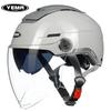 Motorcycle Summer Riding Helmet Men's and Womens Dual Lens Four Season Half Helmet Electric Bicycle Sun Protection Safety Helmet