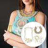 Egyptian Costume Accessories, Headpiece Necklace Snake Armband Snake Bracelet Earrings for Women Cosplay Party