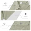 Men's Short Sleeve Linen Work Shirt - Lightweight Breathable, Two Pockets, Collar, Relaxed Fit