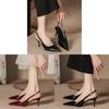 High Heel Womens Sandals With Metal Thin Heel Pointed Toe For Spring Style