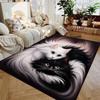 Uroczy Dywan z Kotem Dekoracja Salonu Sypialni Kid Antypoślizgowa Mata Podłogowa do Salonu Powierzchnia Flanelowa Gładki Wygodny Dywan Prezent Urodzinowy