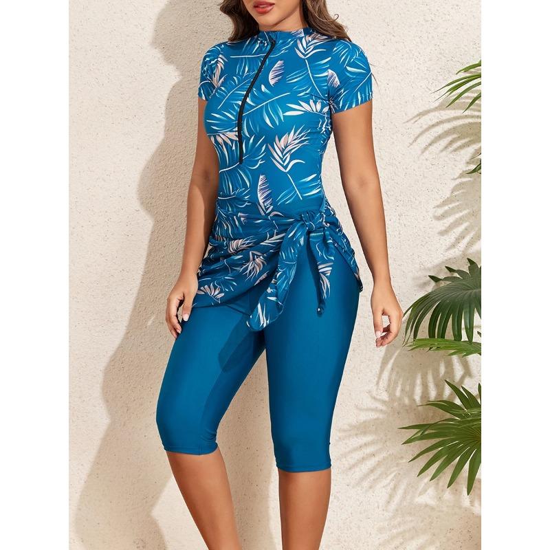 3 Pieces Printed Swimsuit Women 2025 Surfing Diving Clothes Swimwear Female Beachwear Bathers Bathing Swimming Swim Suit