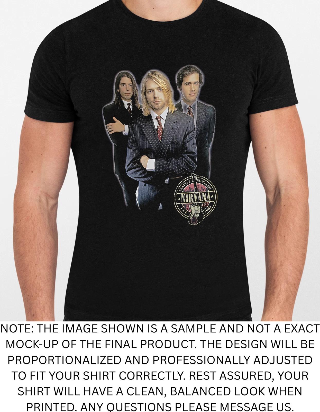 Men s and Women s T-shirts Nirvana Graphic L