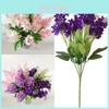 Realista 5 Cabeças Jacinto Artificial Buquê de Flores de Seda Falsas Ideal Para Decorações de Festa