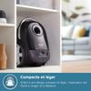 Bagged Vacuum Cleaner - PHILIPS - XD3112/09 - 3000 Series Performer Compact - 900W - 79db - Black
