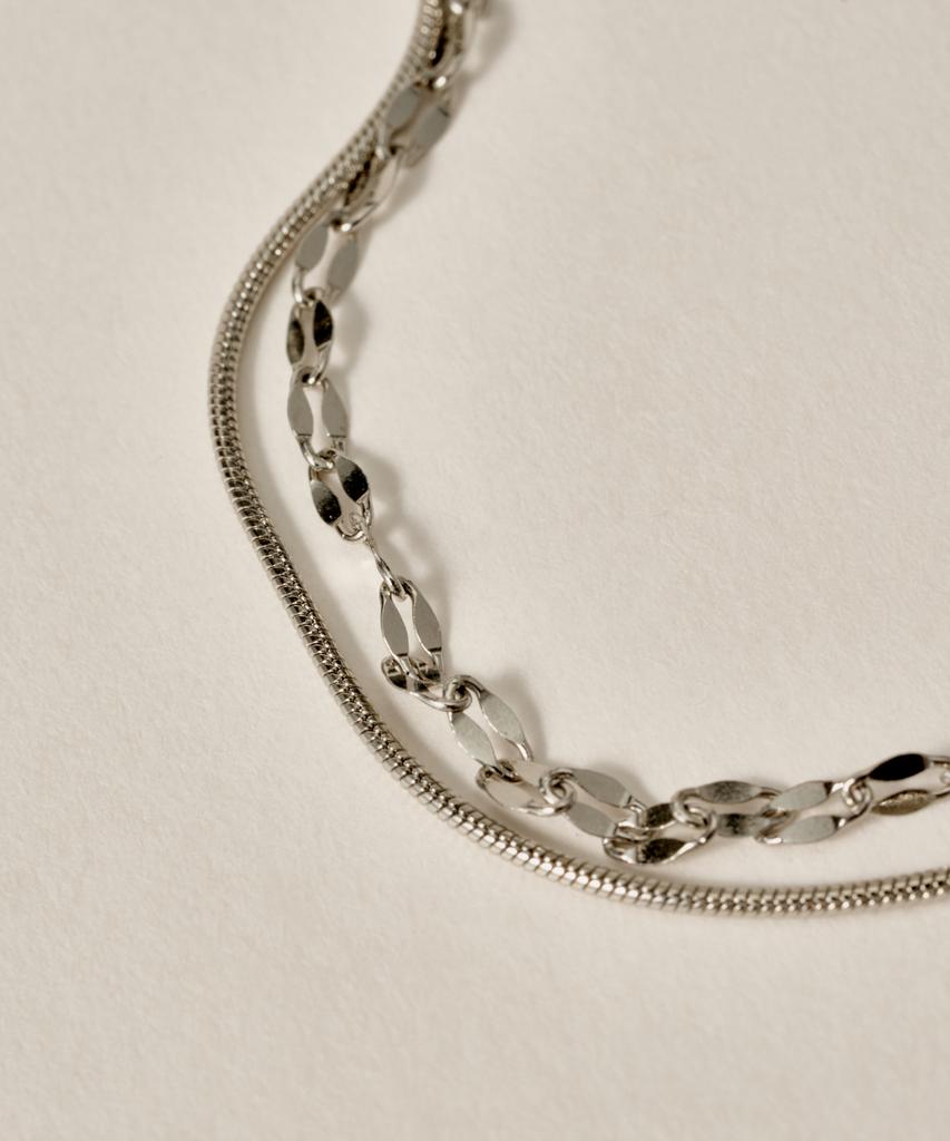 Novice Tokyo Petal & Round Chain Bracelet [Stainless] / Silver