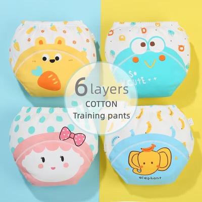 3PC Waterproof Reusable Cotton Baby Training Pants Infant Shorts Underwear Cloth Baby Diaper Nappies Panties