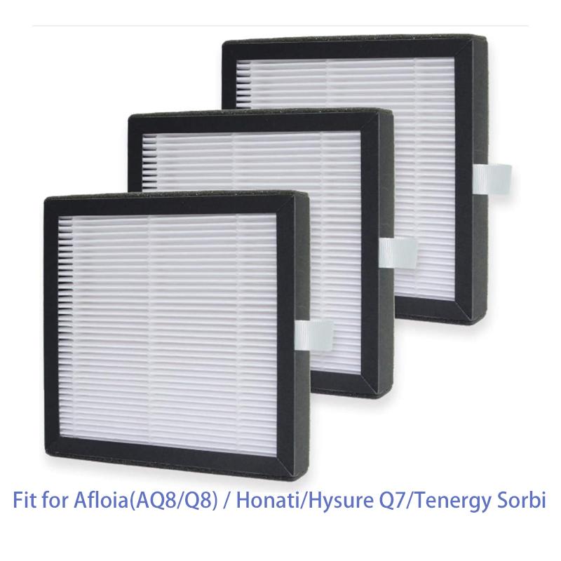 Custom 3Pcs/ Set Replacement Hepa Filter for Set Compatible with Afloia(AQ8/Q8) / Honati/Hysure Q7/Tenergy Sorbi 2-in-1