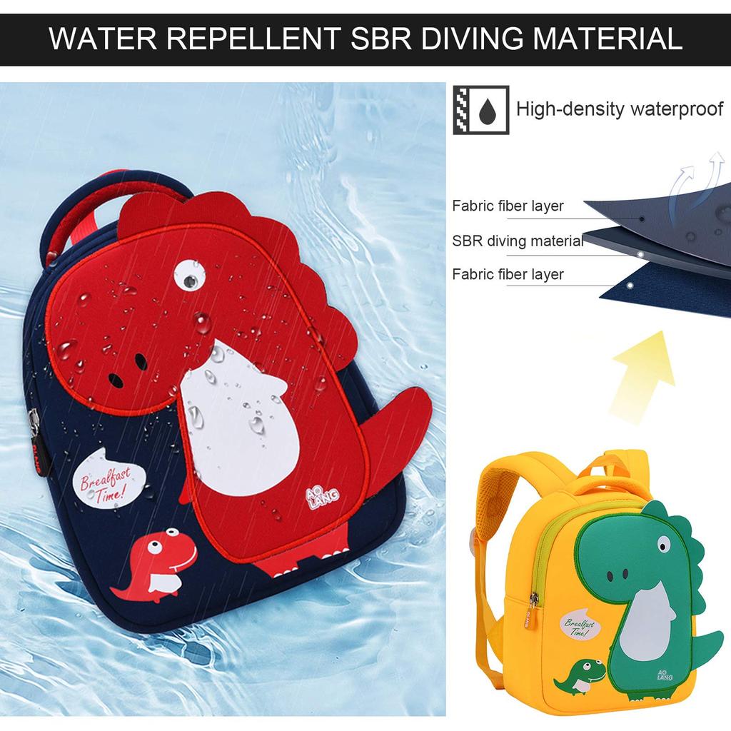 Panegy Toddler Backpack, Cartoon Dinosaur, Mini School Bag/Kindergarten Bag, 24x20x10cm, Yellow