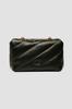 Pinko Black Leather Women's Classic Handbag Love Puff Mini Cl