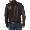 SkinOutfit Men's Genuine Lambskin Brown Leather Jacket Stylish Motorcycle Bomber Biker Outerwear MJ 241