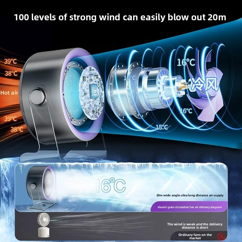 Ventilador de escritorio portátil recargable USB silencioso para oficina y dormitorio
