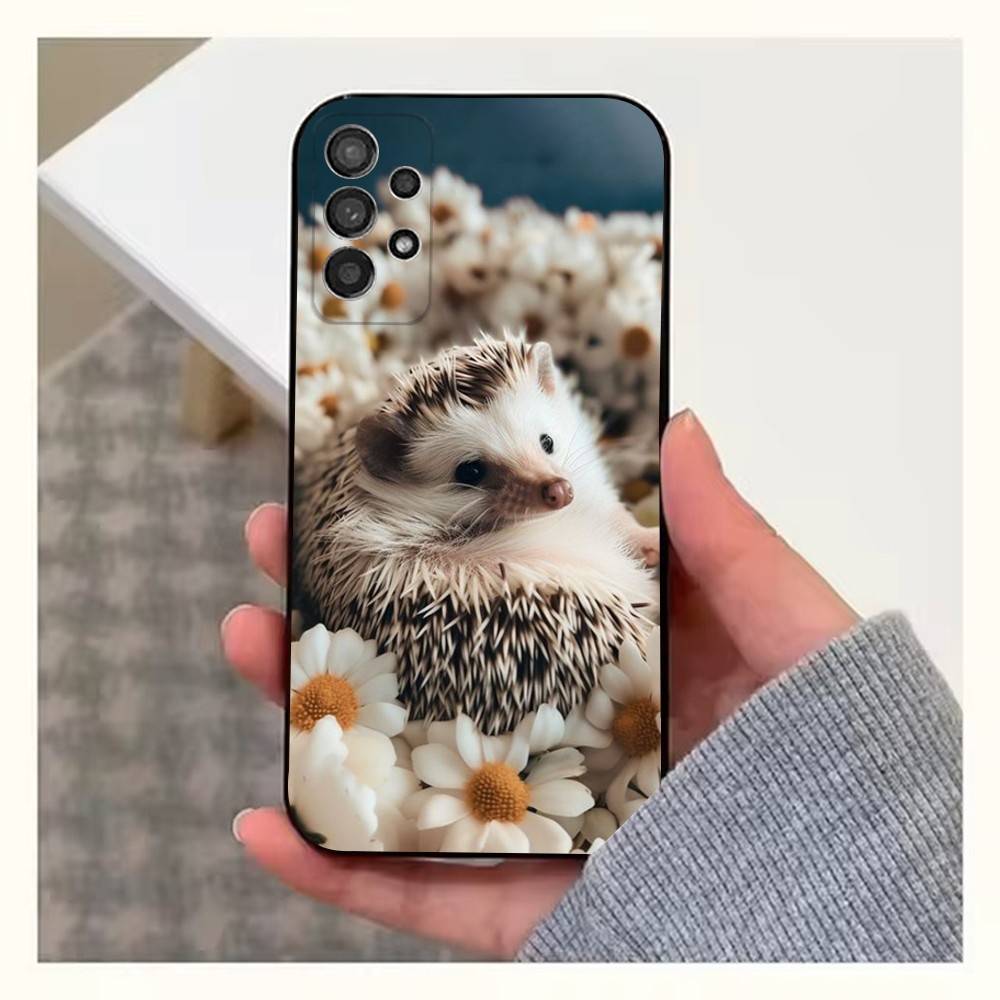 

Cute Hedgehog Phone Case For Samsung S9,S10,S20,S10,S21,S25,S24,S23,Ultra,FE,Plus,Lite,Soft Silicone Black Cover SamsungS9Plus