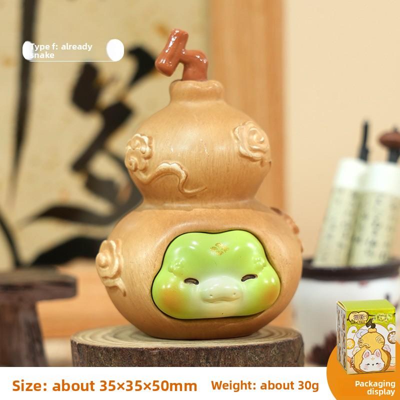 New Fulu Small Zodiac Charm and Good Luck Desk Decoration Item - Gourd Handicraft Item - Cute