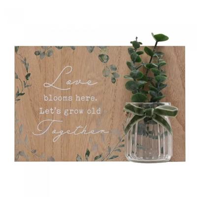 Celebrations Love Story Grow Old Plaque And Jar