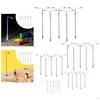 5 Pieces Mini Street Lights Model ,Outdoor Pathway Lantern Post, Railway Train Lamps Post for