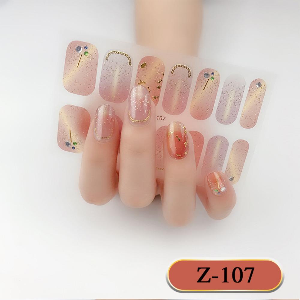 Z dreidimensionaler wasserfester No-Bake-Gel-Nagellack-Film Vollsticker einfacher europäischer und amerikanischer Stil fortgeschrittene Nagelfilm-Papier-Nagelsticker