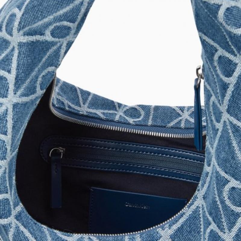 Calvin Klein JeanS Women S Emblem Denim Hobo Bag 4f3591g Ybn