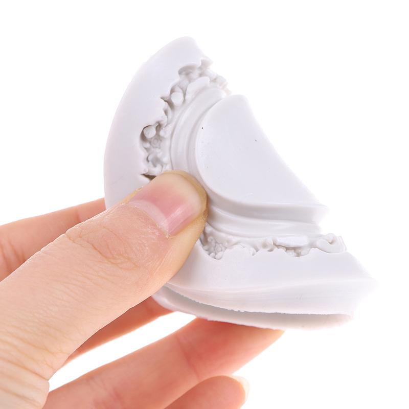 Moule à Fondant en Silicone Cadre 3D Décoration de Gâteau Chocolat Moule de Cuisson Fad