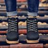 Men's Winter Boots, Casual Leather Short Boots, Snow Boots, Flat Boots, Fashionable and Comfortable British Style