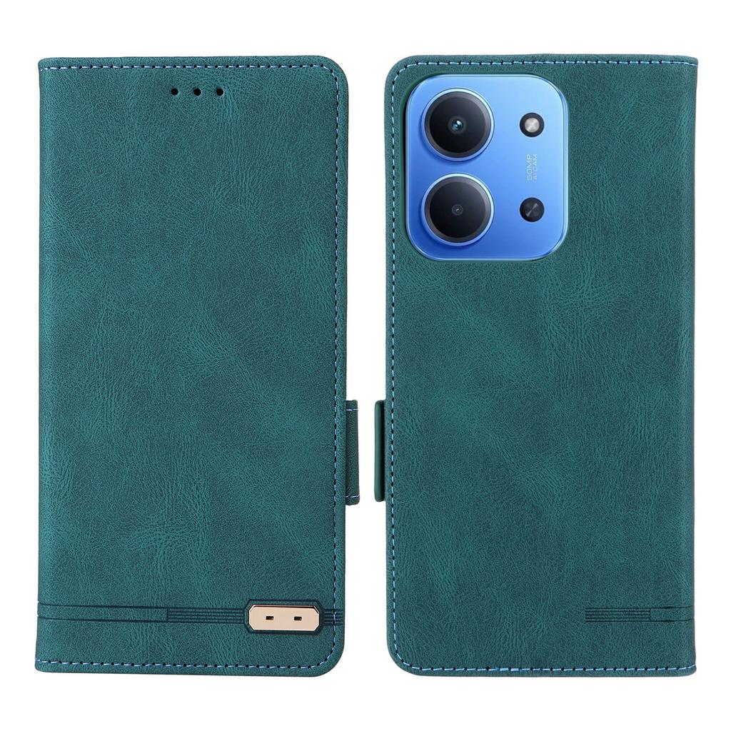 For Xiaomi Redmi 15C 4G (Global) (171mm)/Poco C85 4G (171mm) Case Leather Wallet Flip Phone Cover with Hardware Decor