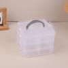 3 Layers Transparent Plastic Jewelry Storage Box Large-Capacity Finishing Box Necklace Ring Stud Earrings Box Ornament Box