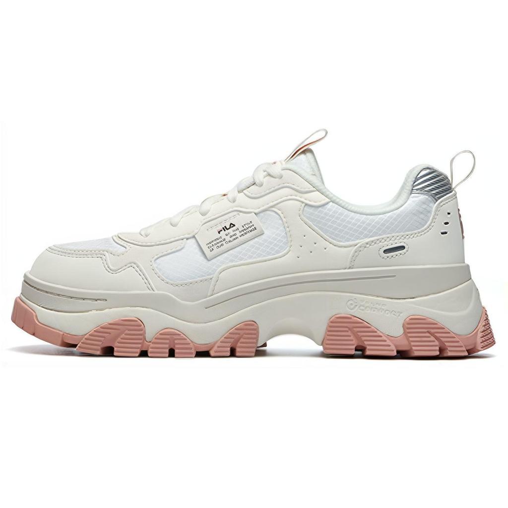Fila HIKE Textile, Synthetic Leather Low Top Chunky Sneakers Women's Pink White F12W144132FSW