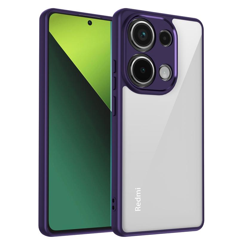 For Xiaomi Poco M6 Pro 4G Case Plating Silicone Bumper Shockproof Clear Back Cover Hard Matte Case for Xiaomi Poco M6 Pro 4G