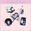Cute Creative Astronaut Whale Series Brooch Alloy Design Pin For Versatile Fashion Accessories