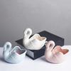 Decorative Ceramic Duck Tealight Candle Holders for Dining Table Centerpieces, Tabletop Small Succulents Planter Pot for Shelf Decors