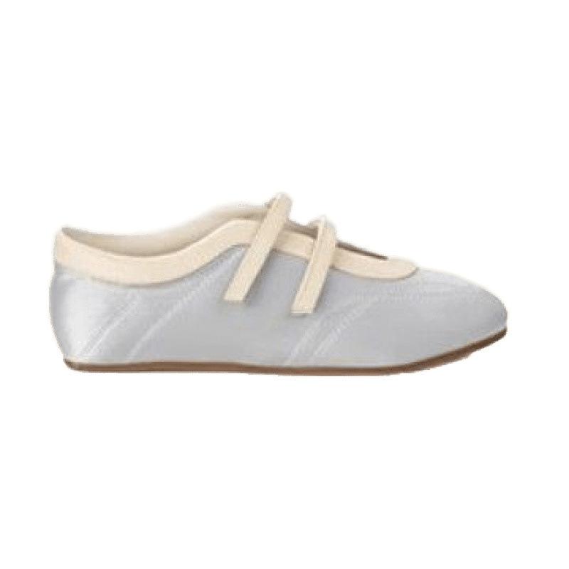 ! Ballet style retro flat-bottomed double Velcro round head color matching lazy casual shoes