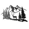 Metal Deer Wall Art Rustic Lifelike Mountain Forest Deer Wall Decor for Bedroom Living Room