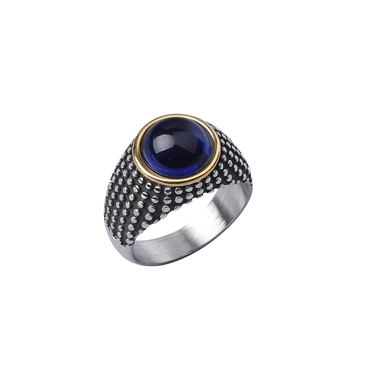 

Men s Many Gemstone Style Styles 316LStainless Steel Onyx Party Rings Classic Fashion Trend Jewelry,High Quality Product 12 синій
