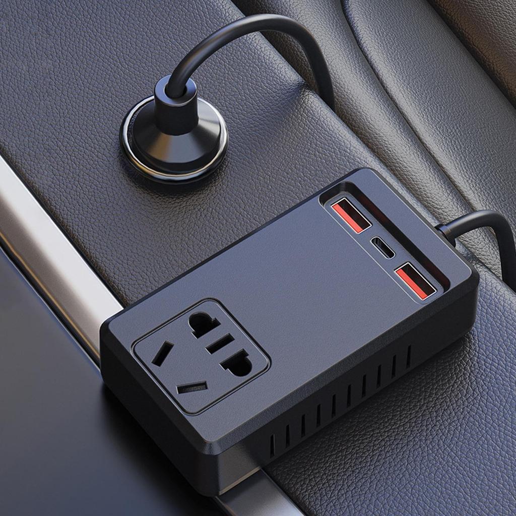 Inverter for Car, 220V Car Charger Inverter, Temperature Control Portable Charger Battery Adapter Plug for Vehicle RV Truck Laptop Camping