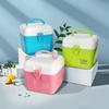 Handheld First Aid Kit Plastic Desktop Storage Box Moisture-proof Mini Medicine Box  Candy