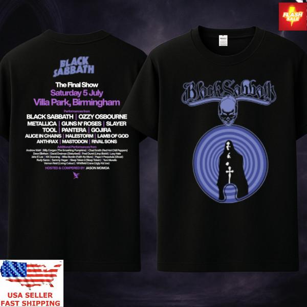 Black Sabbath Back to the Beginning T-Shirt, Heavy Metal Band Reunion Shirt Unisex T-Shirt M