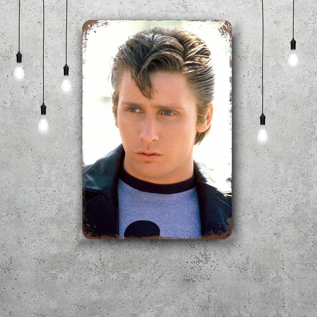 Emilio Estevez Actor Decor Poster Vintage Tin Sign Metal Sign Decorative Plaque for Pub Bar Man Cave Club Wall Decoration