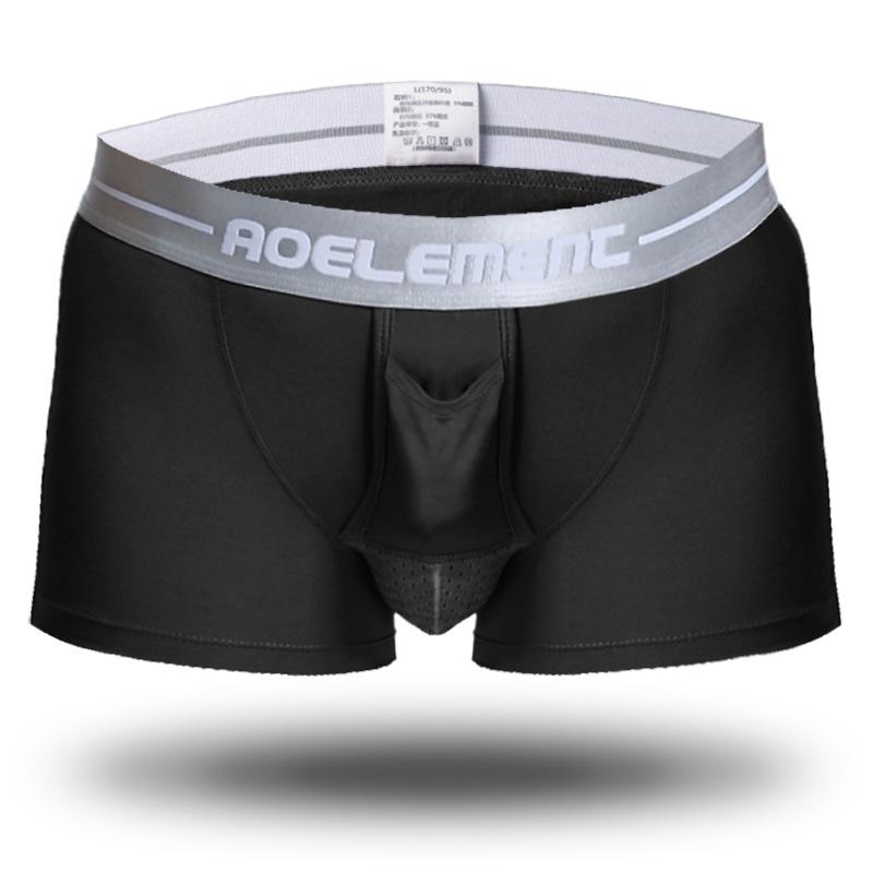 Herren Eis-Seide Mid-Rise Boxer Briefs mit Hodensackstütze