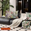 2D Vintage Embroidered Style Floral Throw Pillow Covers** Pattern Cushion Cover Suitable For Sofa Bedroom Car Pillow Cover
