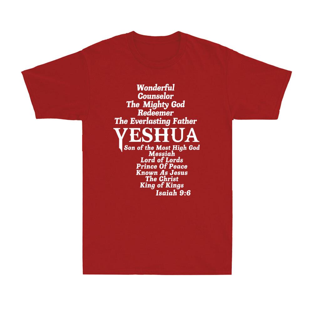 Yeshua Hebrew Names For Jesus Christ Inspirational Christian Bible Unisexs Tshirt