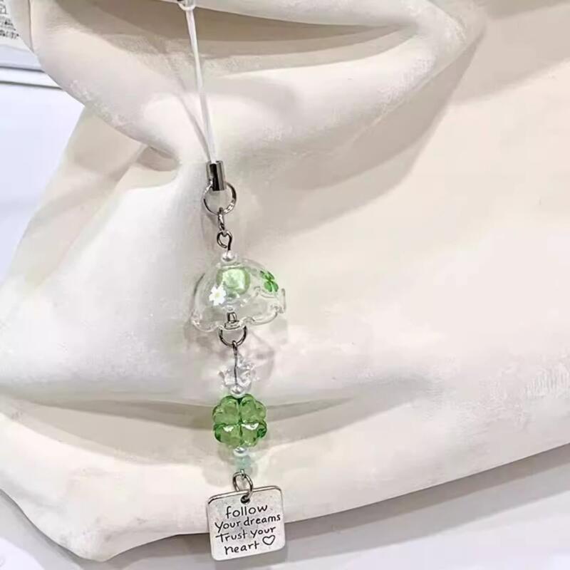 Hooling Amulet Goldfish Four-Leaf Clover Keychain Cell Phone Strap