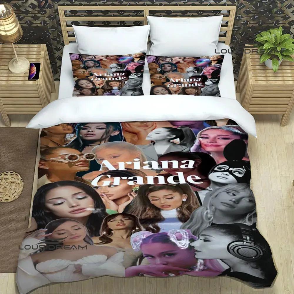 Sängerin Ariana Grande Bettwäsche-Sets exquisites Bettwaren-Set Bettbezug Bettdecke-Set Bettwäsche-Set Luxuriöses Geburtstagsgeschenk