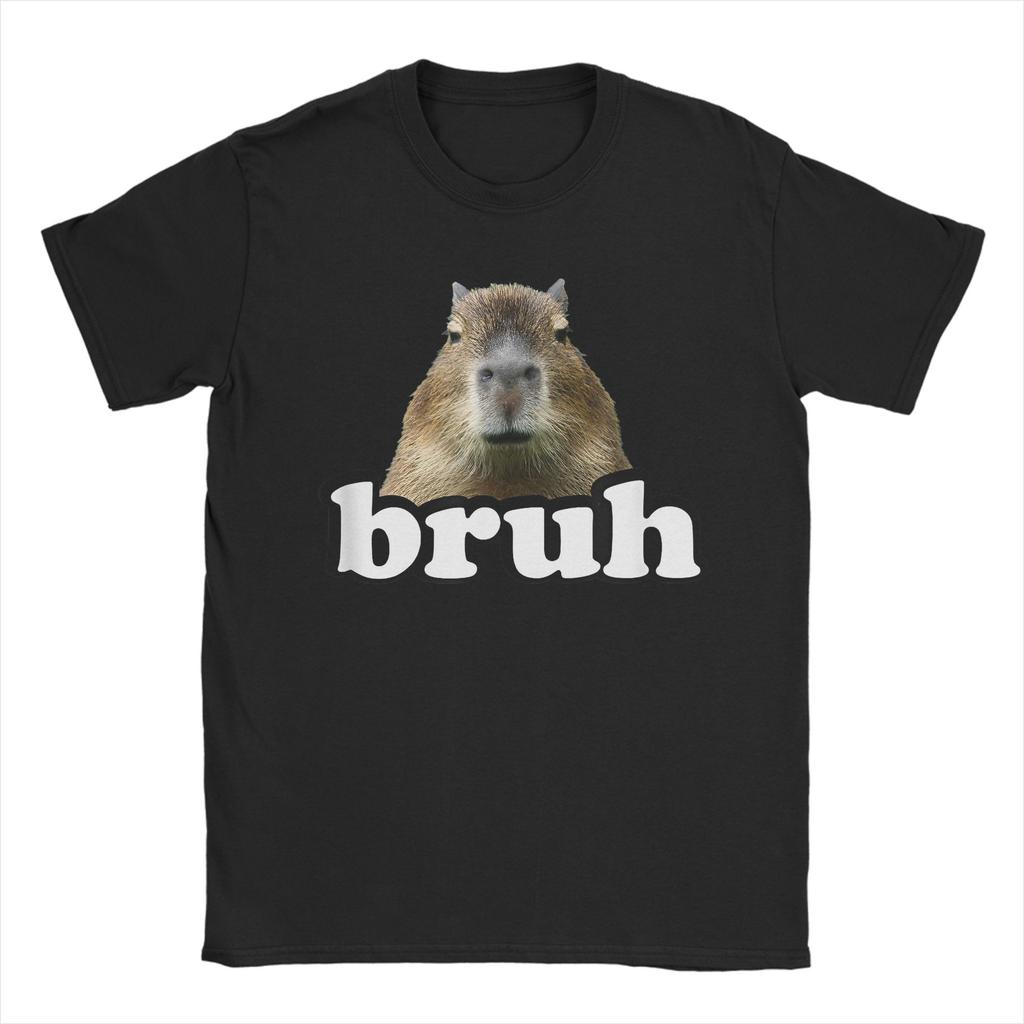 Kawaii Capybara Animal Tshirts Unisex Unisex Novelty 100 Cotton Tees Round Neck Short Sleeve T Shirt Gift Tops